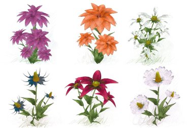 Çiçeklerle kusursuz desen