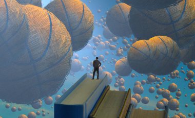 Beyaz ve mavi gökyüzü