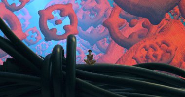 metin için alanı olan soyut kavramsal yaratıcı arkaplan 