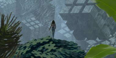 güzel tropikal yeşil arka plan