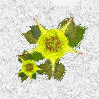 Eskipli arka planda dağınık grungy çiçekler