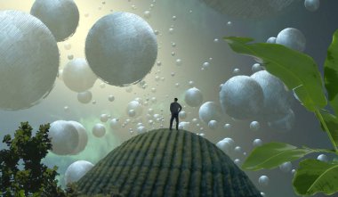 topları ile Noel ağacı