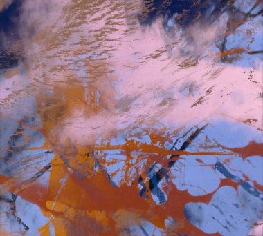 Metin için yeri olan boya lekeleriyle soyut arkaplan