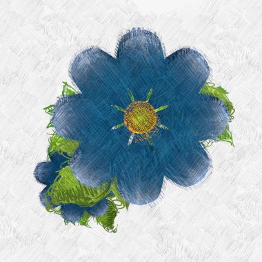 Beyaz arkaplanda çiçek