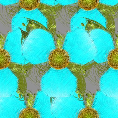 Arka planda çiçekler olan kusursuz desen