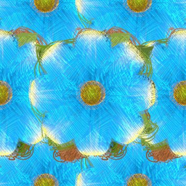 Arka planda çiçekler olan kusursuz desen