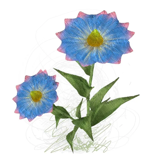 Aquarell Blume Mit Blumen — Stockfoto