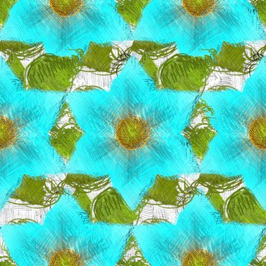 Arka planda çiçekler olan kusursuz desen