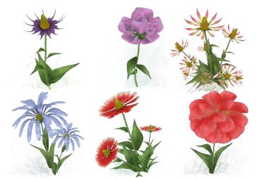 beyaz zemin üzerine suluboya çiçek