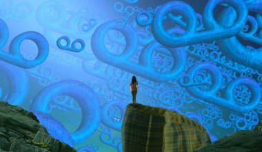 mavi gökyüzünde arka plan