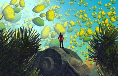 Çiçeklerle soyut arkaplan