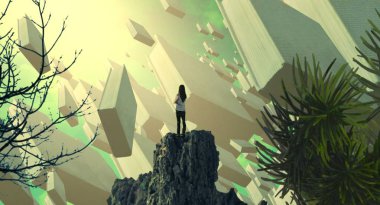 noel ve yeşil ağaç