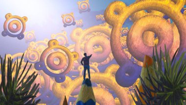 Çiçeklerle soyut arkaplan