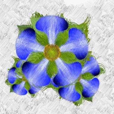 Beyaz arka planda güzel çiçekler