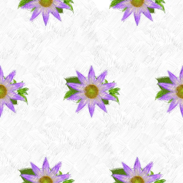 Floral drawing in messy style, grungy background.