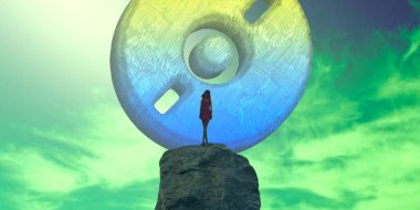 the earth in the sky