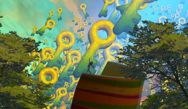 Bahçedeki Noel ağacı