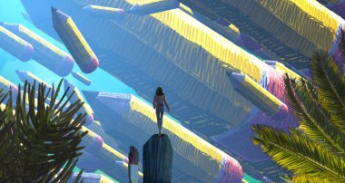 Şehrin soyut Illustration