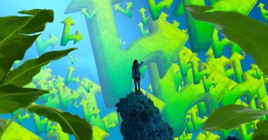 Bahçedeki yeşil ağaç