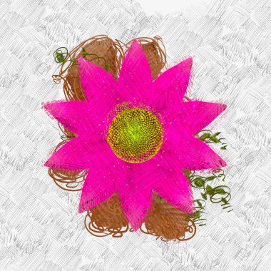 Eskipli arka planda dağınık grungy çiçek