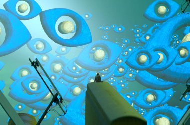 bir cam ile arka plan