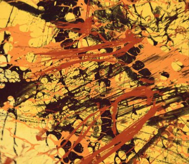 Metin için yeri olan boya lekeleriyle soyut arkaplan