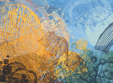 grunge elemanları ve metin için alan ile soyut arka plan