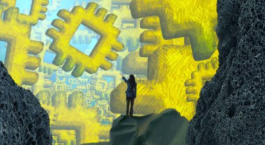 bir duvarda güzel adam