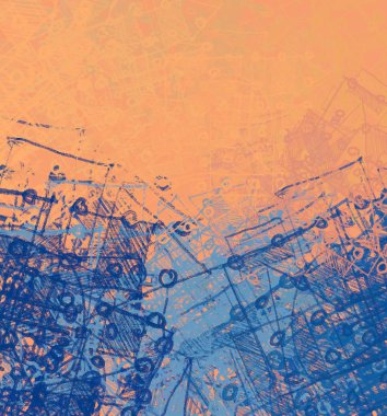 grunge elemanları ve metin için alan ile soyut arka plan