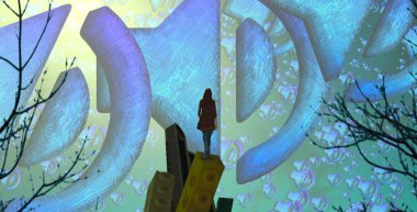 Çiçeklerle soyut arkaplan