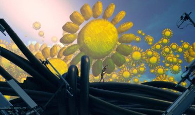 Bahçedeki sarı çiçekler