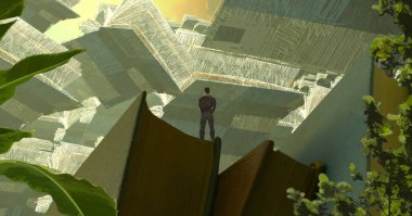 Bahçedeki modern bina