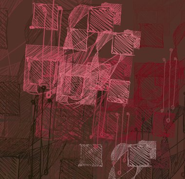 grunge elemanları ve metin için alan ile soyut arka plan