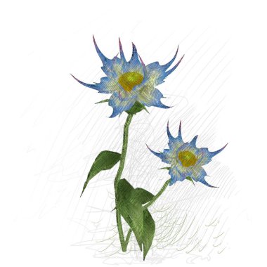 beyaz zemin üzerine suluboya çiçek