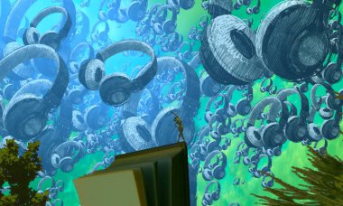 noel ve yeşil çiçekler