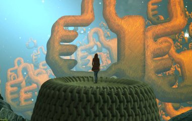 metin için alanı olan soyut kavramsal yaratıcı arkaplan 