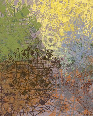 çiçeklerle sonbahar yaprakları