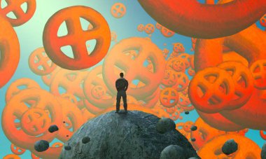 Balkabaklarıyla Cadılar Bayramı arka planı