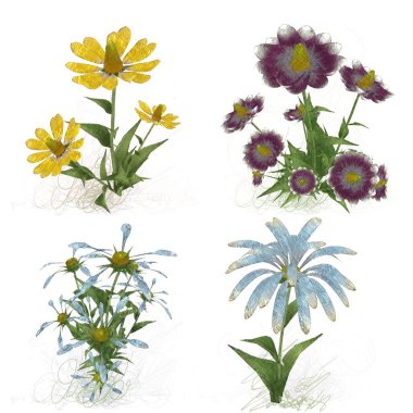 Çiçekli çiçek deseni