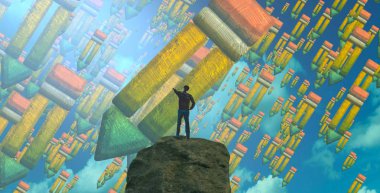 arka plan ile renkli balonlar