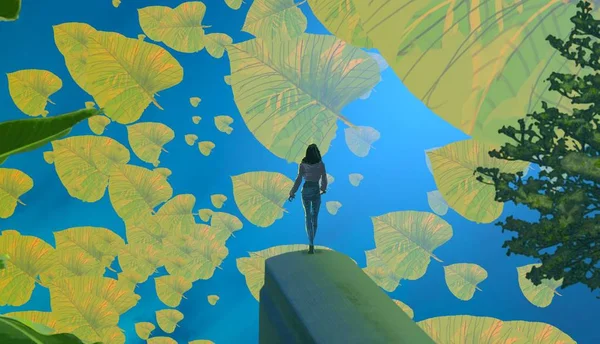 bir ağaç sonbahar arka plan