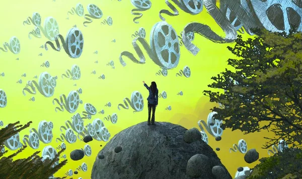 bir ağaç arka plan üzerinde adam