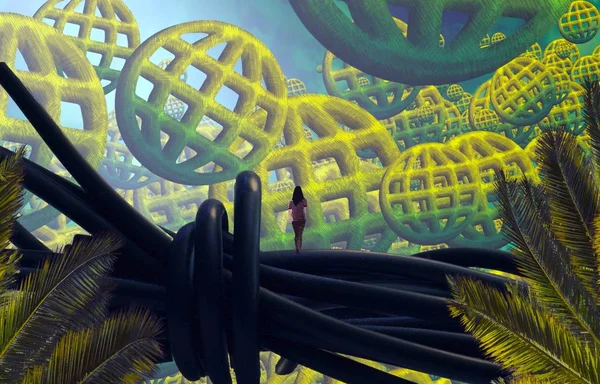 yeşil ve beyaz laleler