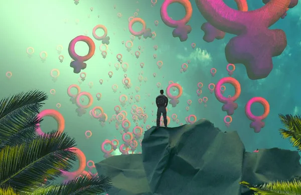 Çiçekli güzel kadın.