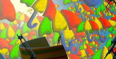 Yeşil yapraklı soyut arkaplan