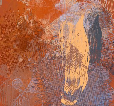 Farklı renk kalıplarına sahip soyut grunge arkaplanı 