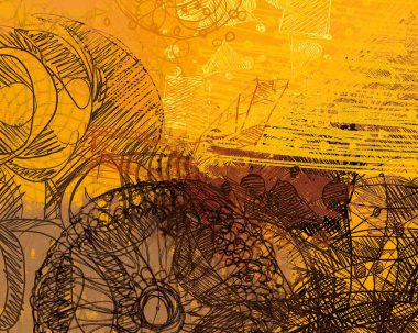 farklı desenler ile grunge sanat arka plan