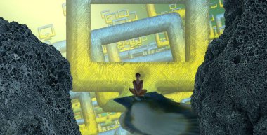 Bankta oturan kadın