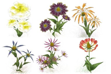 Çiçeklerle kusursuz desen