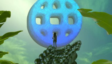 Yeşil arka planda Noel süslemesi